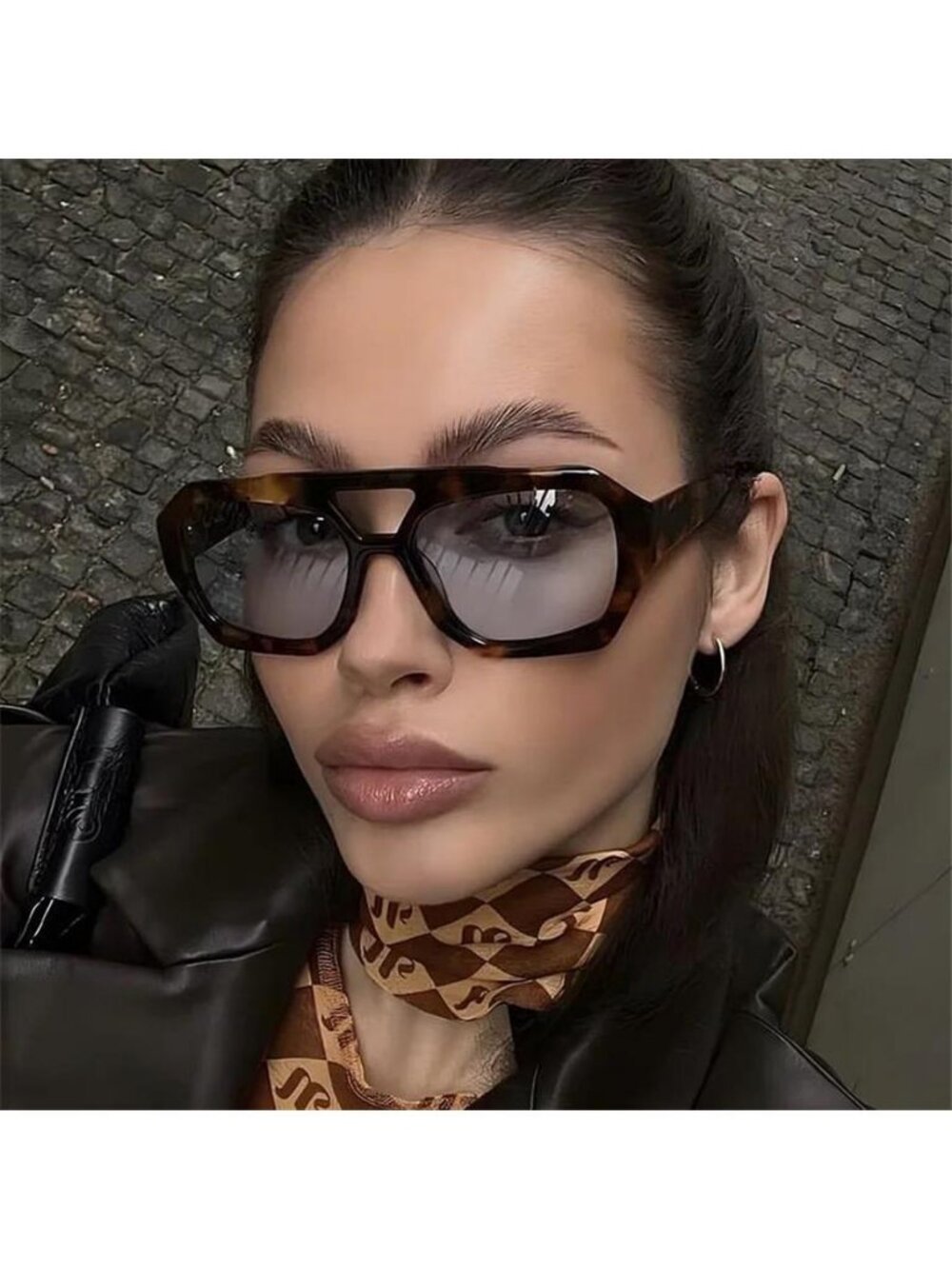 Retro Double Bridge Sun Glasses